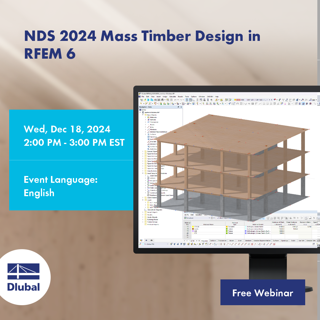 NDS 2024 Mass Timber Design in RFEM 6