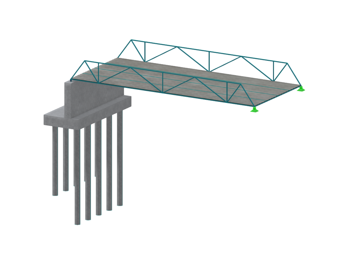 Model 005467 | Bridge Bearing with Pile Foundation