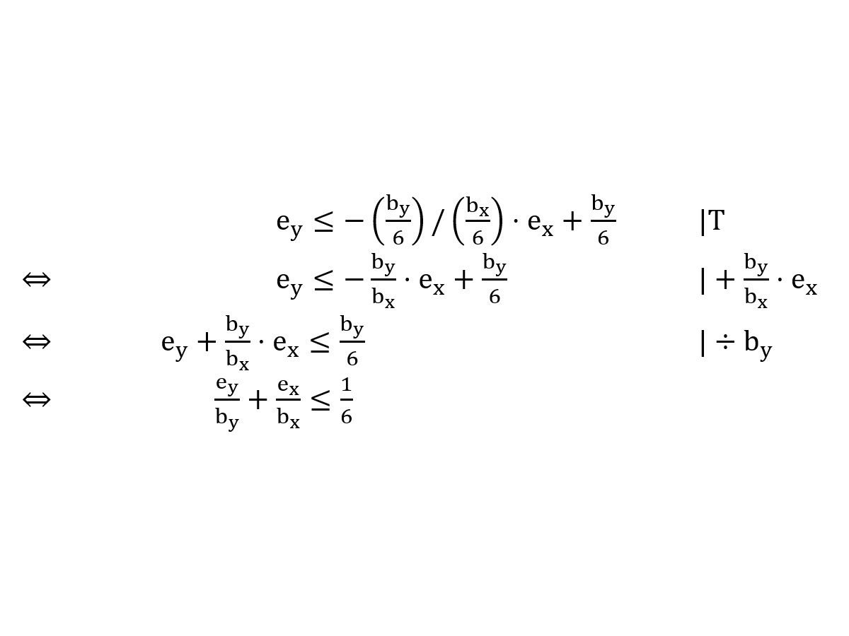 Derivation of the first core width with biaxial eccentricity