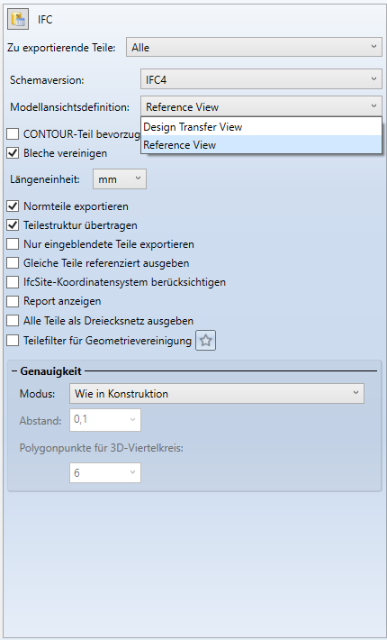 HiCAD IFC Export