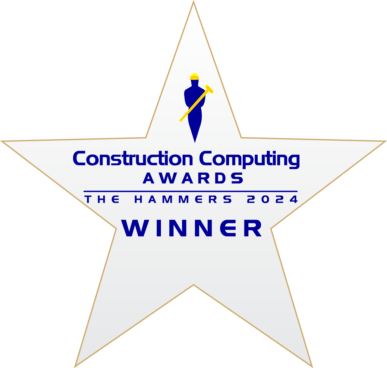 Award-winning trophy signifying the 2024 computing accolade with modern design elements.