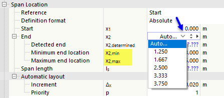 Automatic Determination of Field for Reinforcement