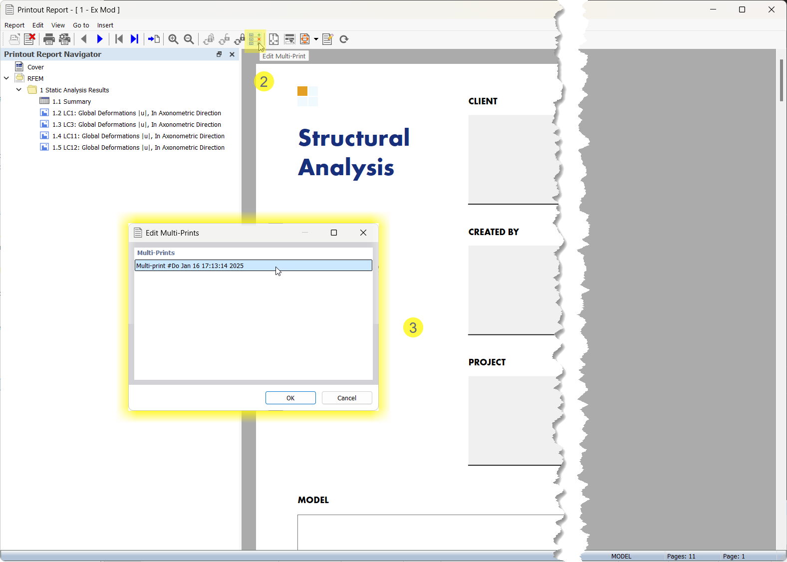 Editing Multi-Prints: Selecting Relevant Multi-Print