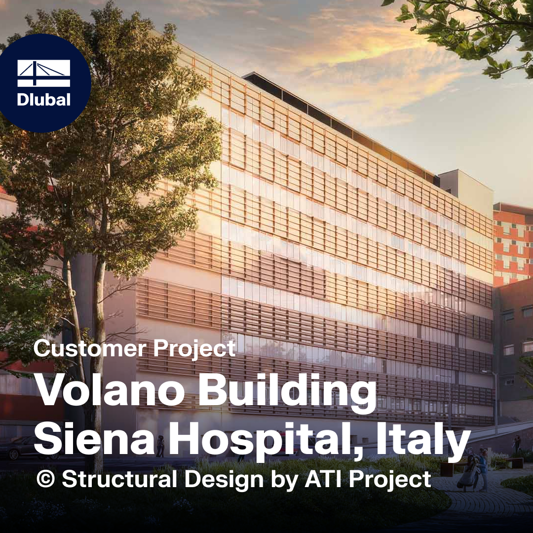 Customer project of the Volano Building at Siena Hospital in Italy displaying design aspects.