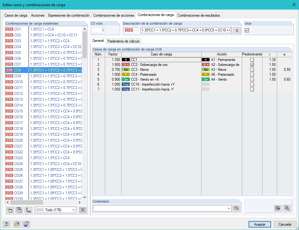 EC 0: Generierte Lastkombinationen in RFEM