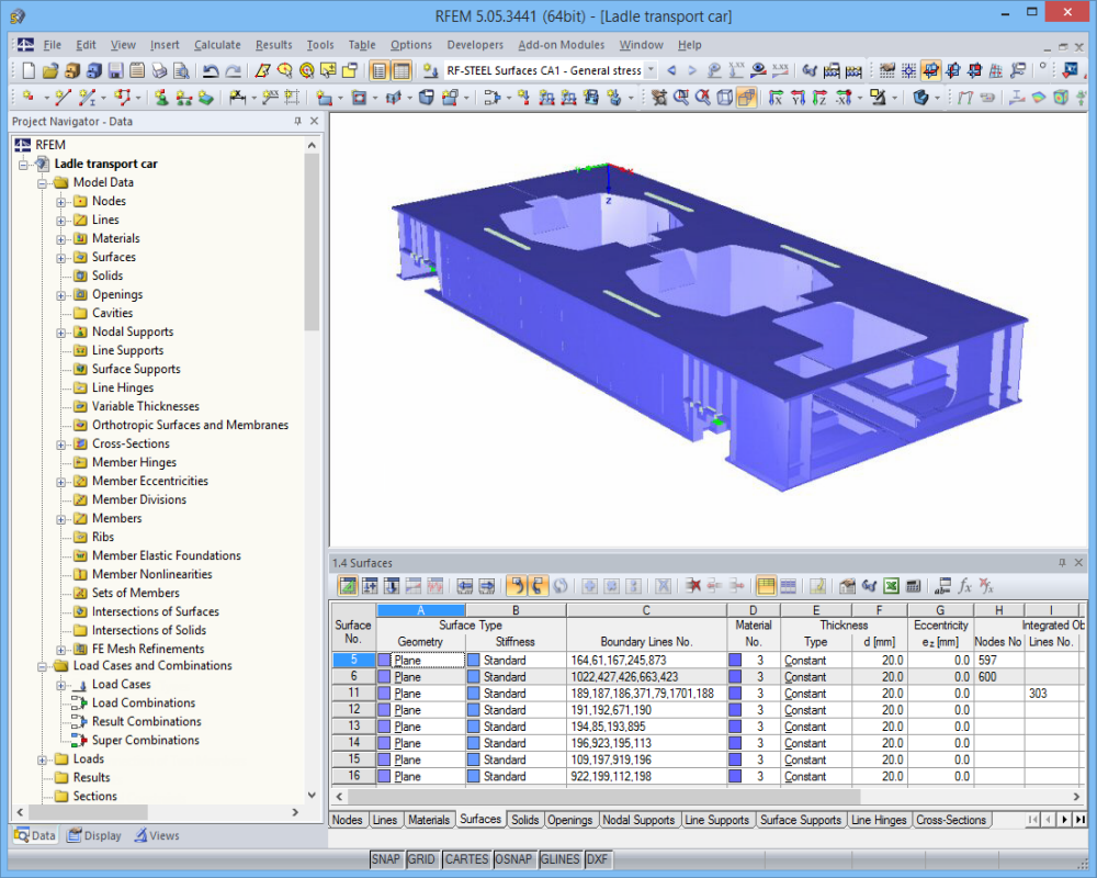 Vagón de cuchara | Diseñado con RFEM por Ingenieurbüro Ehlenz, Alemania | www.ibehlenz.de