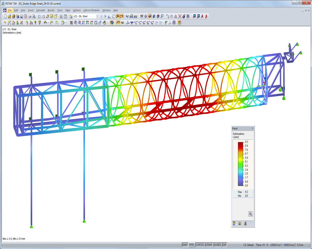 Shuter Street Bridge en Toronto, Canadá | Calculado con RSTAB por Gartner Steel and Glass GmbH, Würzburg | www.josef-gartner.de