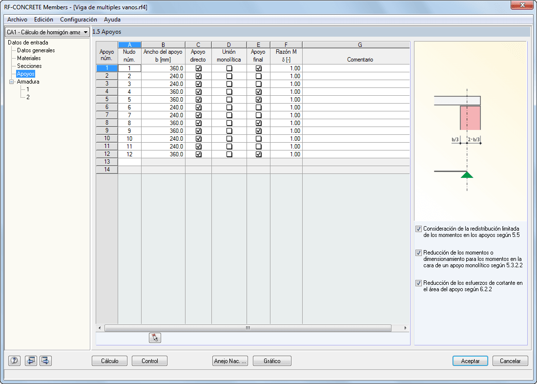 RF-BETON Stäbe - 1.3 Querschnitte