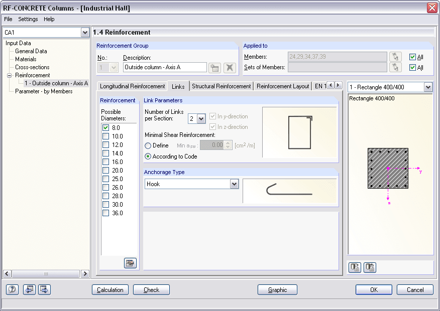 1.5 Stützenparameter - stabweise