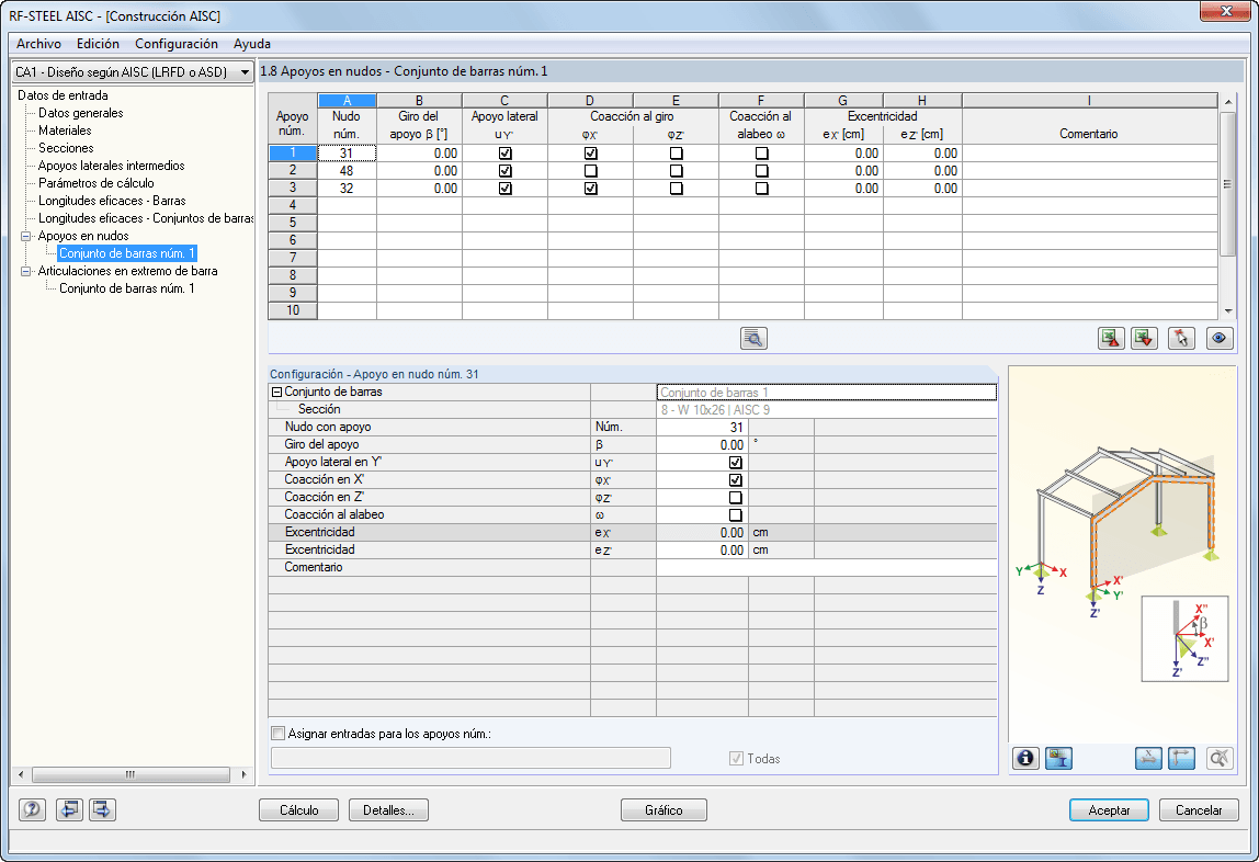 Maske 1.8 Knotenlager - Stabsätze