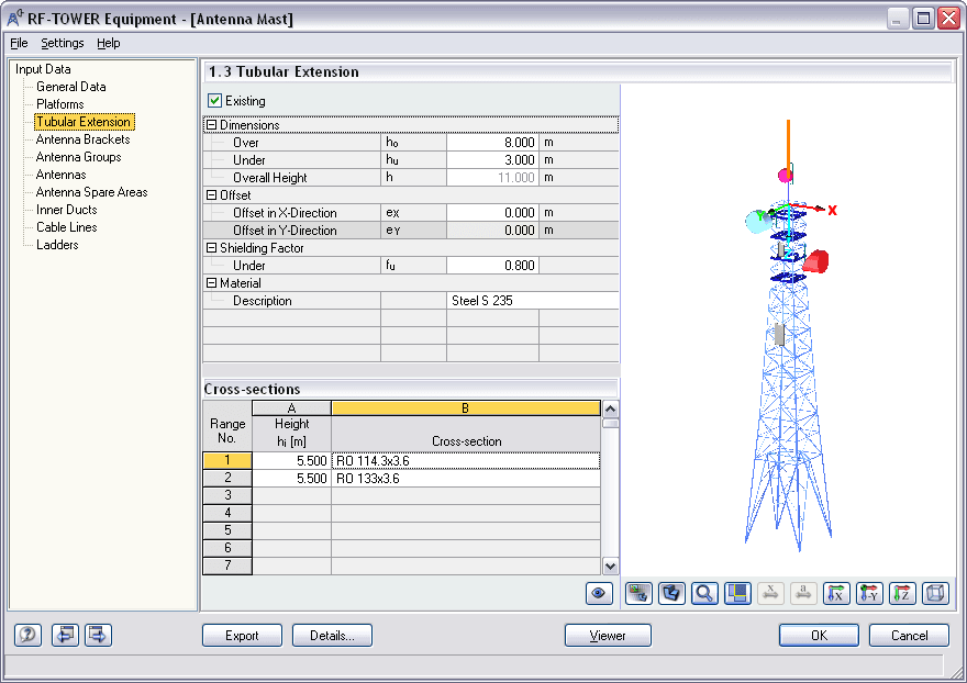 Schema für Antennenträger