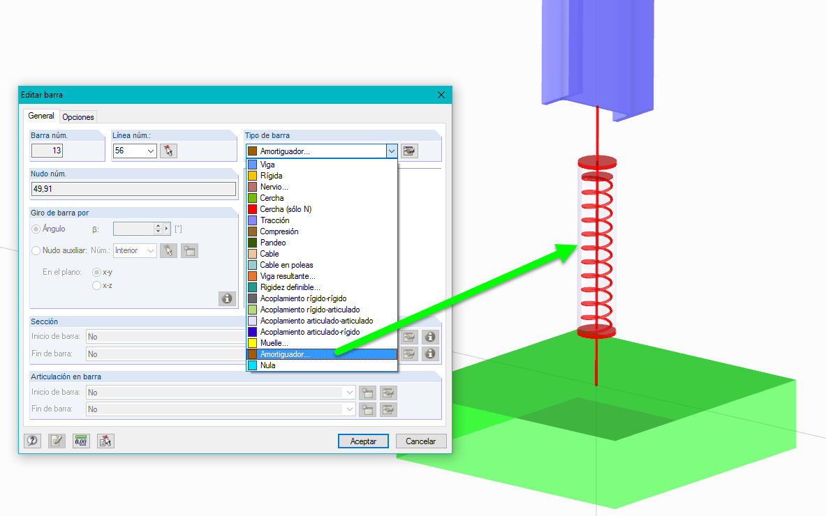 Neuer Stabtyp "Dämpfer" in RFEM