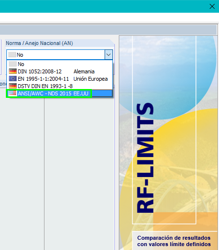 Amerikanische Norm ANSI/AWC - NDS 2015 in RF-/LIMITS