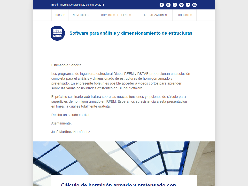 Dlubal-Newsletter | Juli 2016