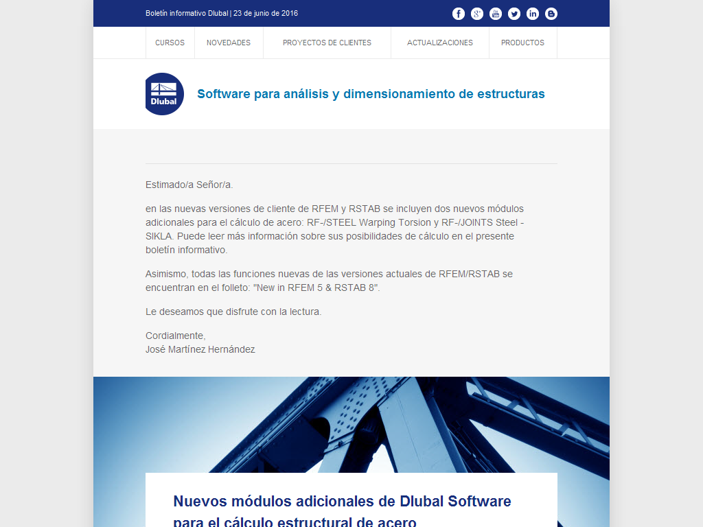 Dlubal-Newsletter | Juni 2016