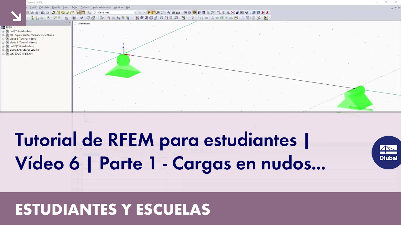 RFEM Tutorial for Students | Video 6 | Part 1 - Distributed nodal loads