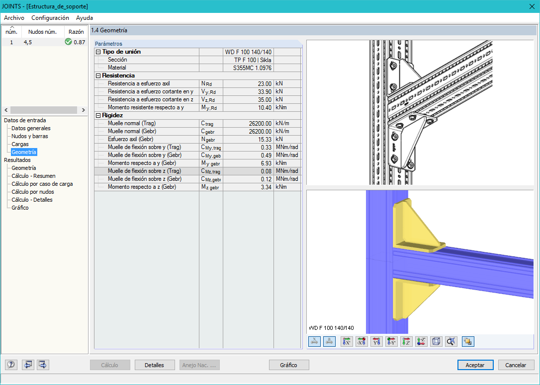 Maske Geometrie in RF-/JOINTS Stahl - SIKLA