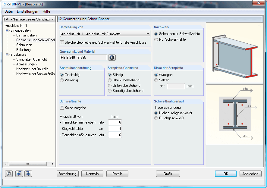 Maske 1.2 Geometrie und Schweißnähte