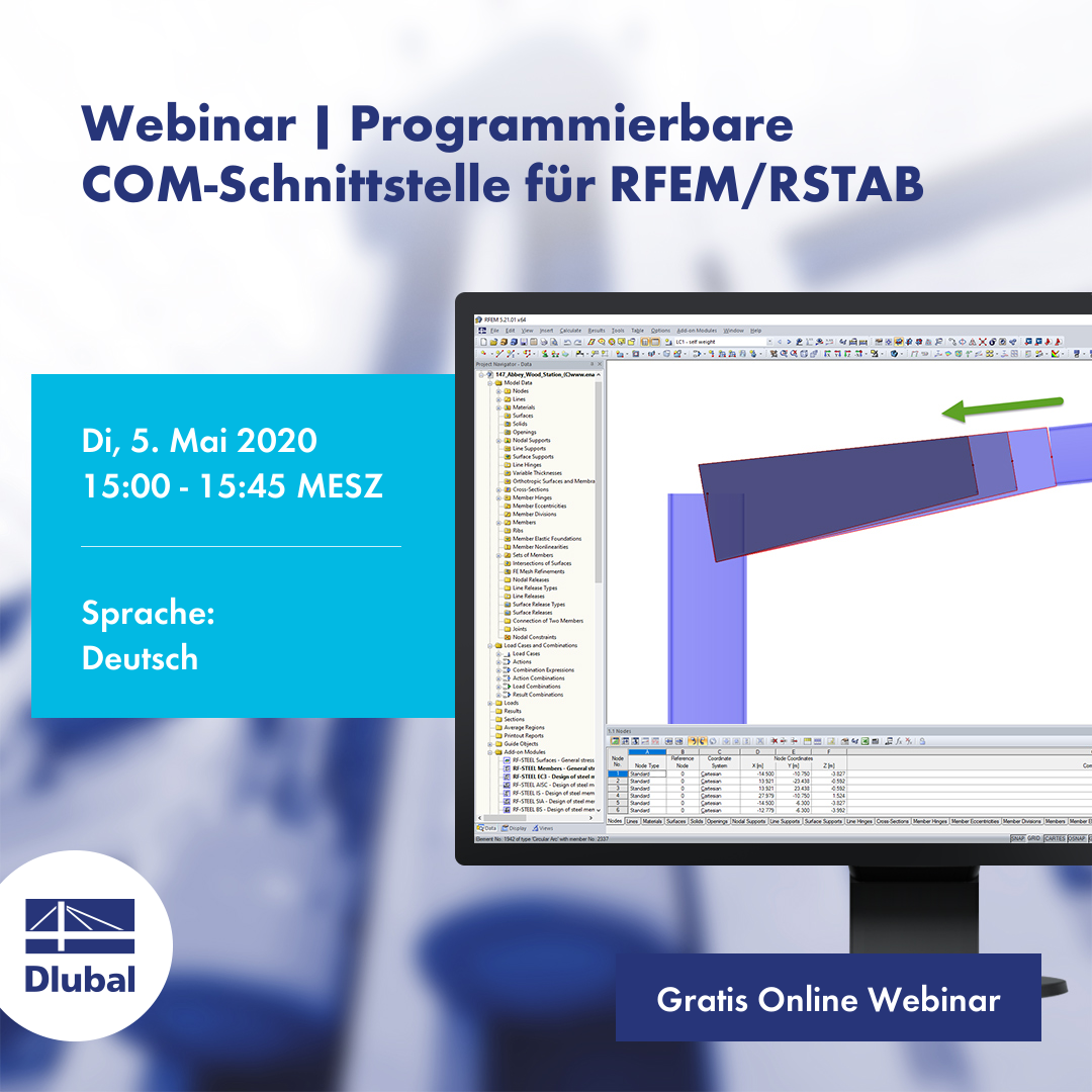 Seminario web | Interfaz COM programable para RFEM/RSTAB