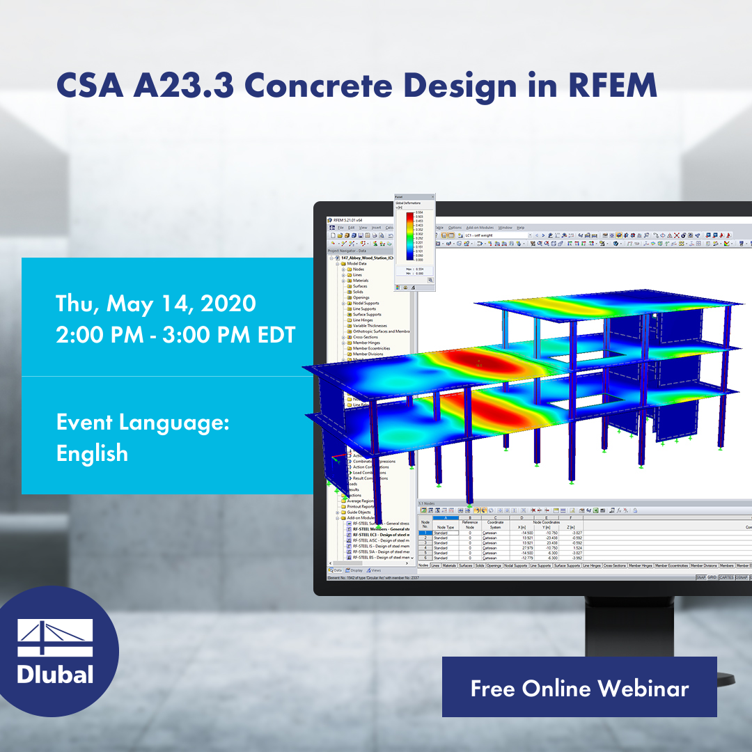 Diseño de hormigón en RFEM con CSA A23.3:19