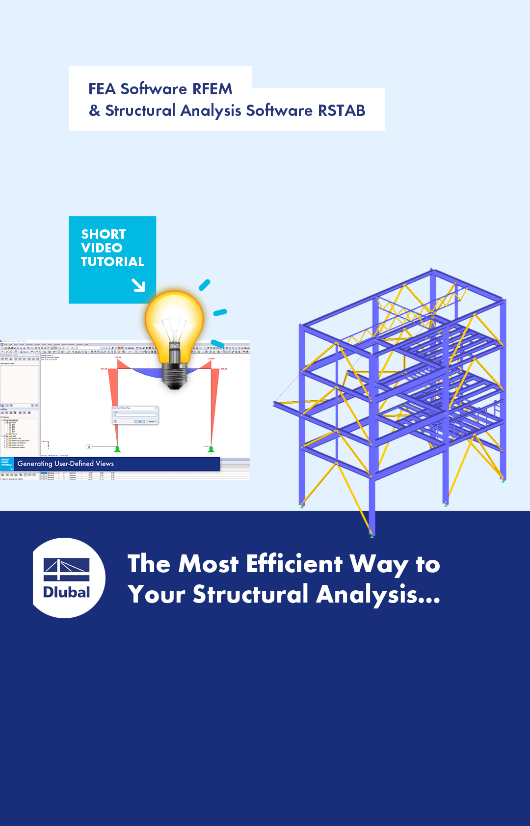 Software de elementos finitos RFEM\n y software de análisis estructural RSTAB