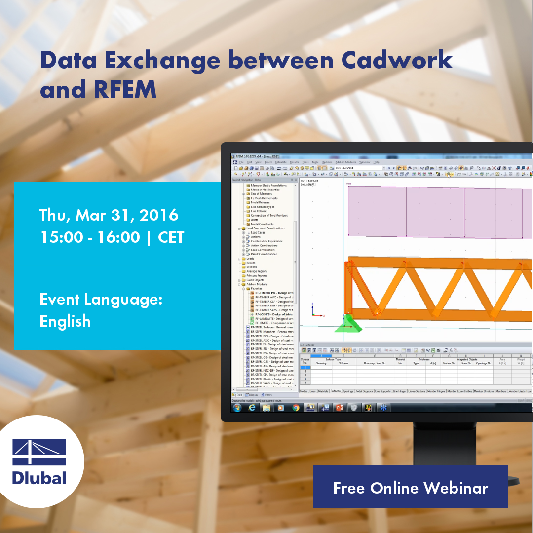 Intercambio de datos entre Cadwork y RFEM