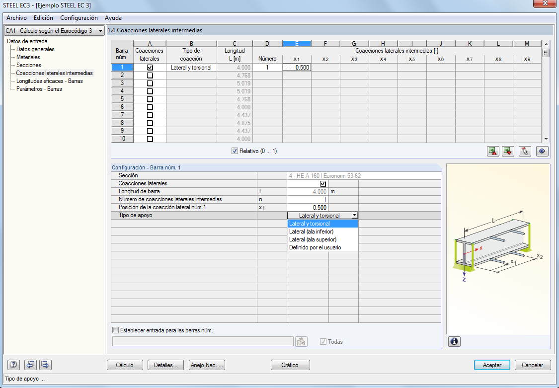 Nuevas coacciones laterales intermedias en RF-/STEEL EC3