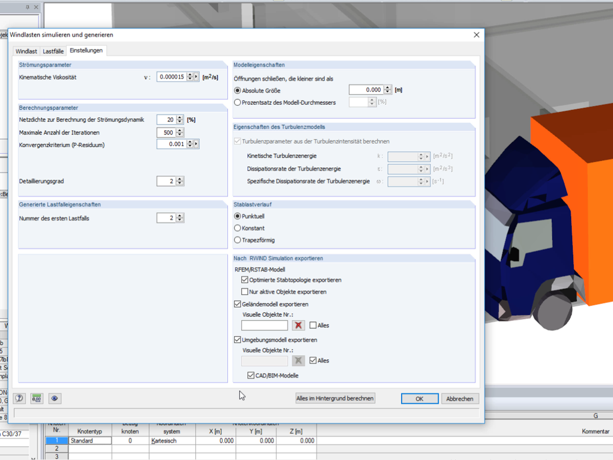 RWIND Simulation - Objetos visuales y modelos Cad/BIM en el programa principal