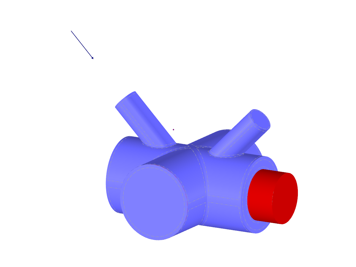 Nodo de estructura de acero como modelo sólido