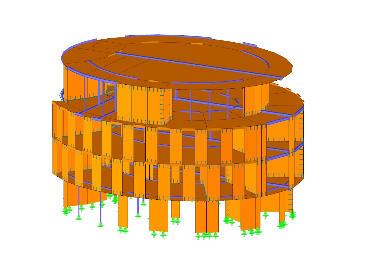 Edificio de madera de cuatro pisos