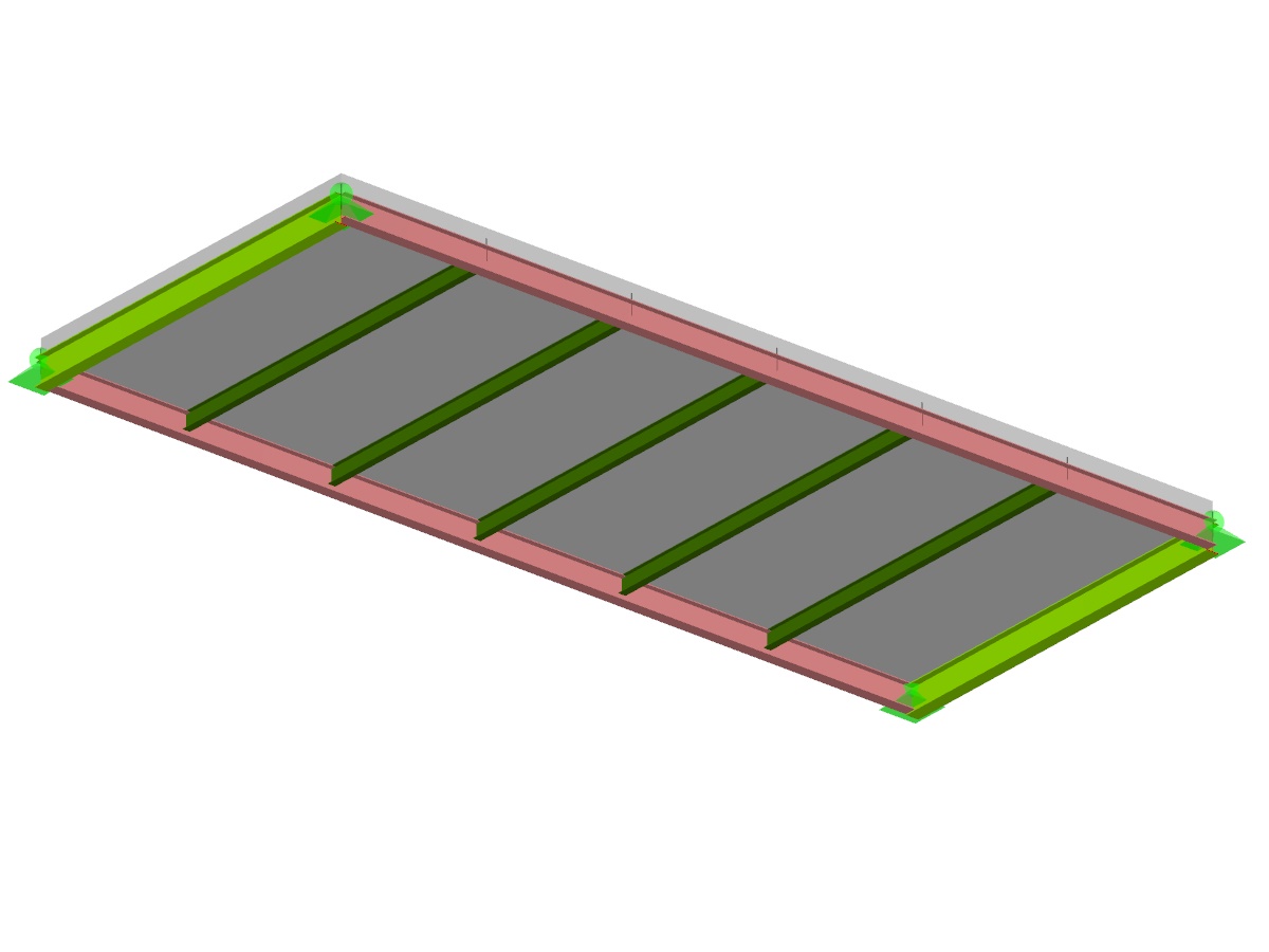 Stahlbetonplatte auf Stahlunterzügen