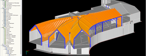 3D-Modell der Berghütte in RFEM (© LignoAlp)