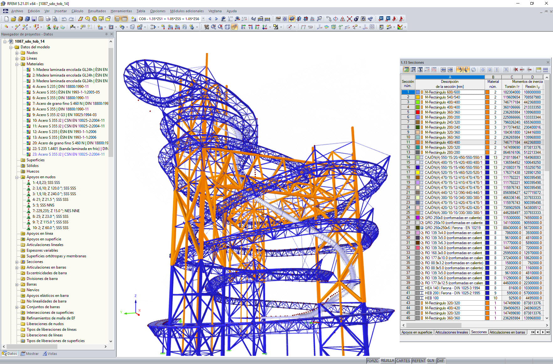 RFEM-Modell des Sky Walk in Dolní Morava