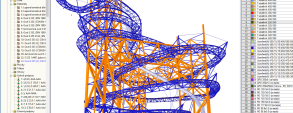 Modelo de RFEM del Sky Walk en Dolní Morava, República Checa