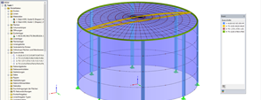 Modelo en 3D de un depósito de agua en RFEM (© Rocky Summit EC)