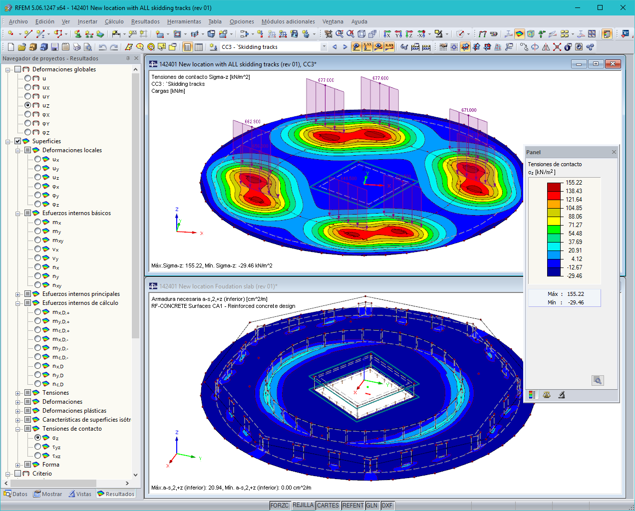 Modelos analíticos en RFEM de la losa de piso para distintas etapas de transporte (© Techniek en Methode)