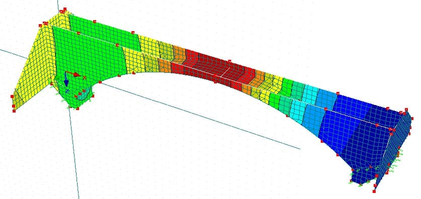 Puente de hormigón armado con anclaje