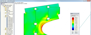 RFEM-Modell der Holzscheibe