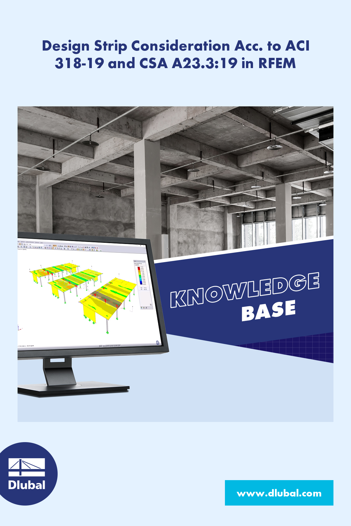 Consideración de franjas de diseño según ACI 318-19 y CSA A23.3:19 en RFEM