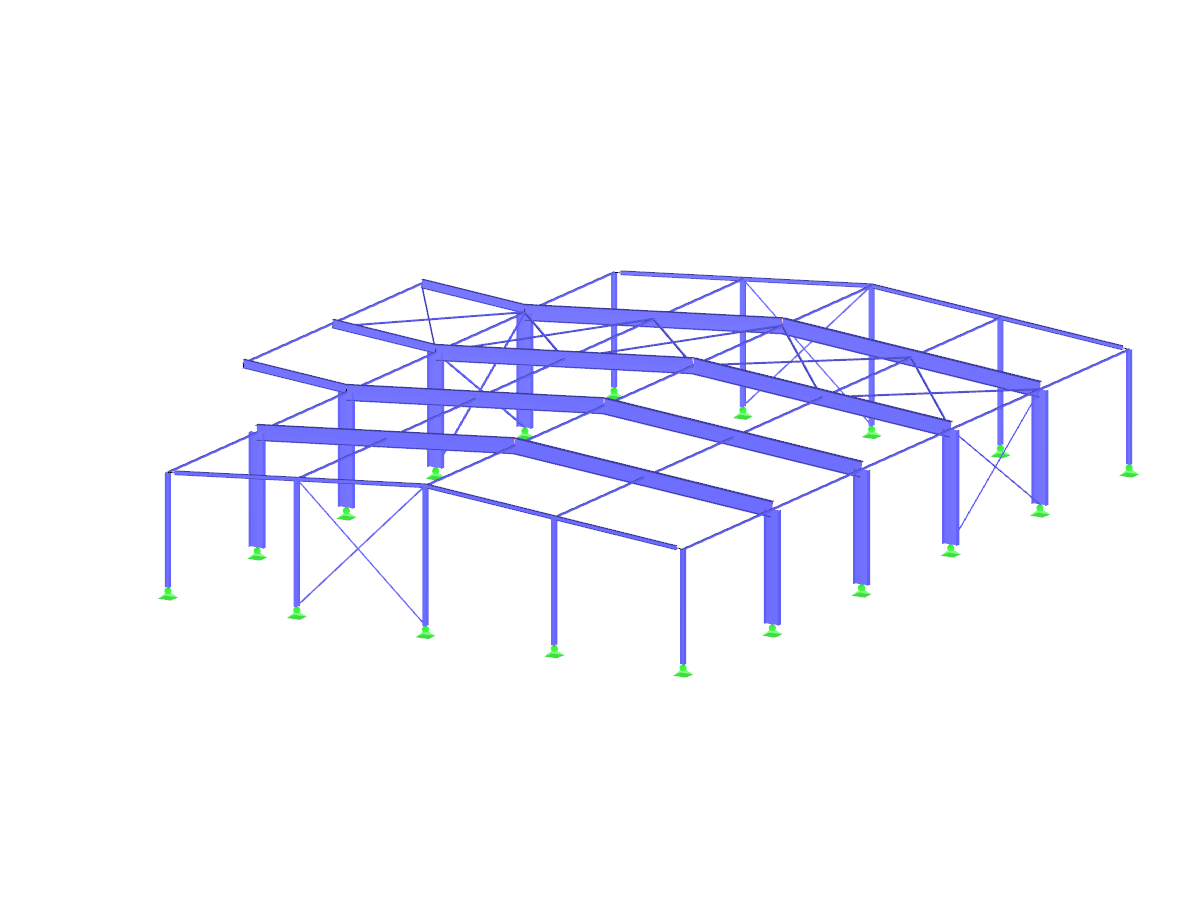 Nave de estructura de acero con secciones de acero conformadas en frío