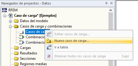 Creación de casos de carga mediante el navegador de datos