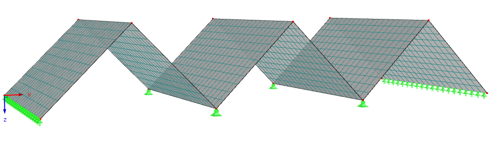 Estructura plegada en RFEM