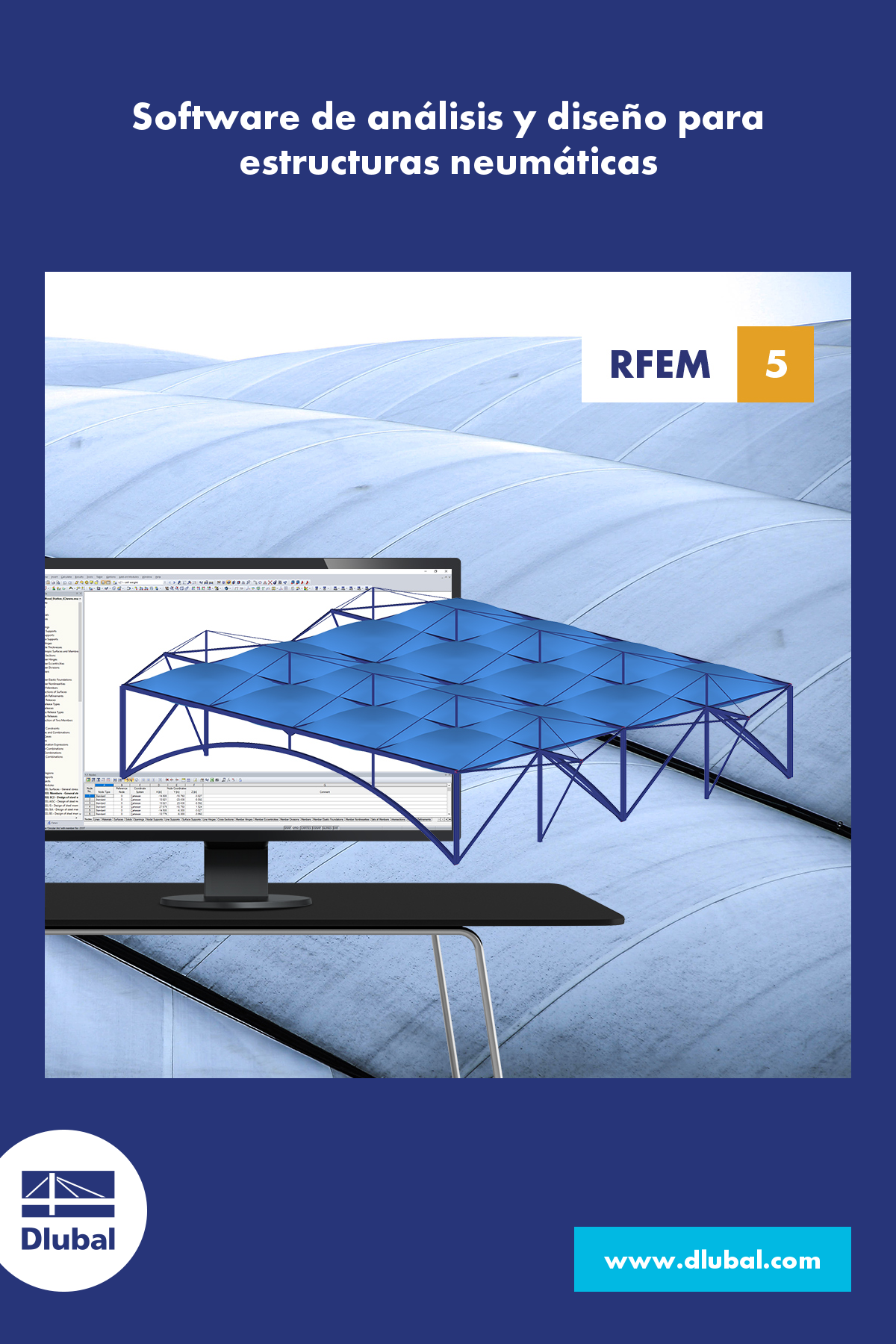 Software de ingeniería estructural para estructuras neumáticas