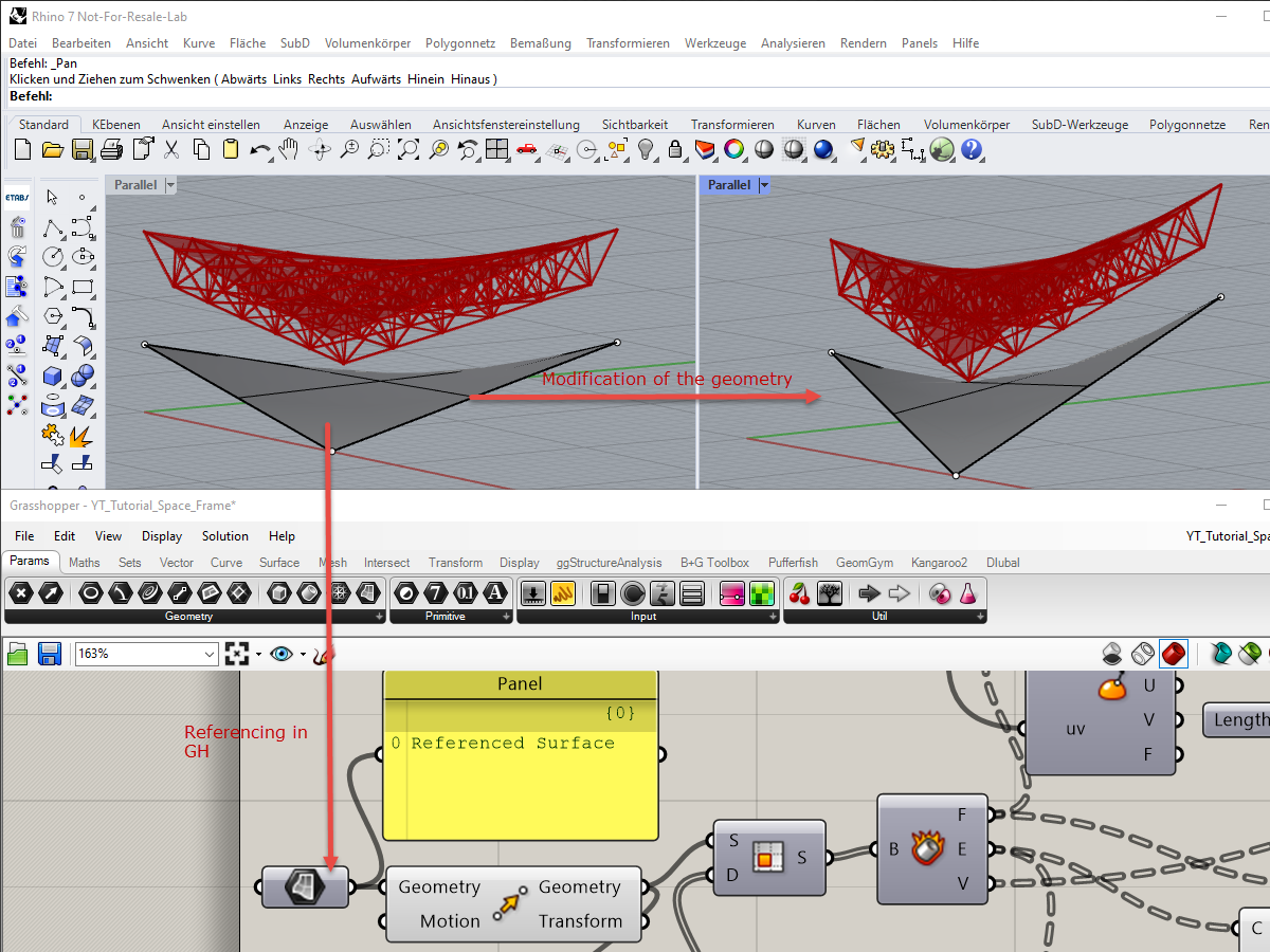 Haciendo referencia a una superficie en Grasshopper