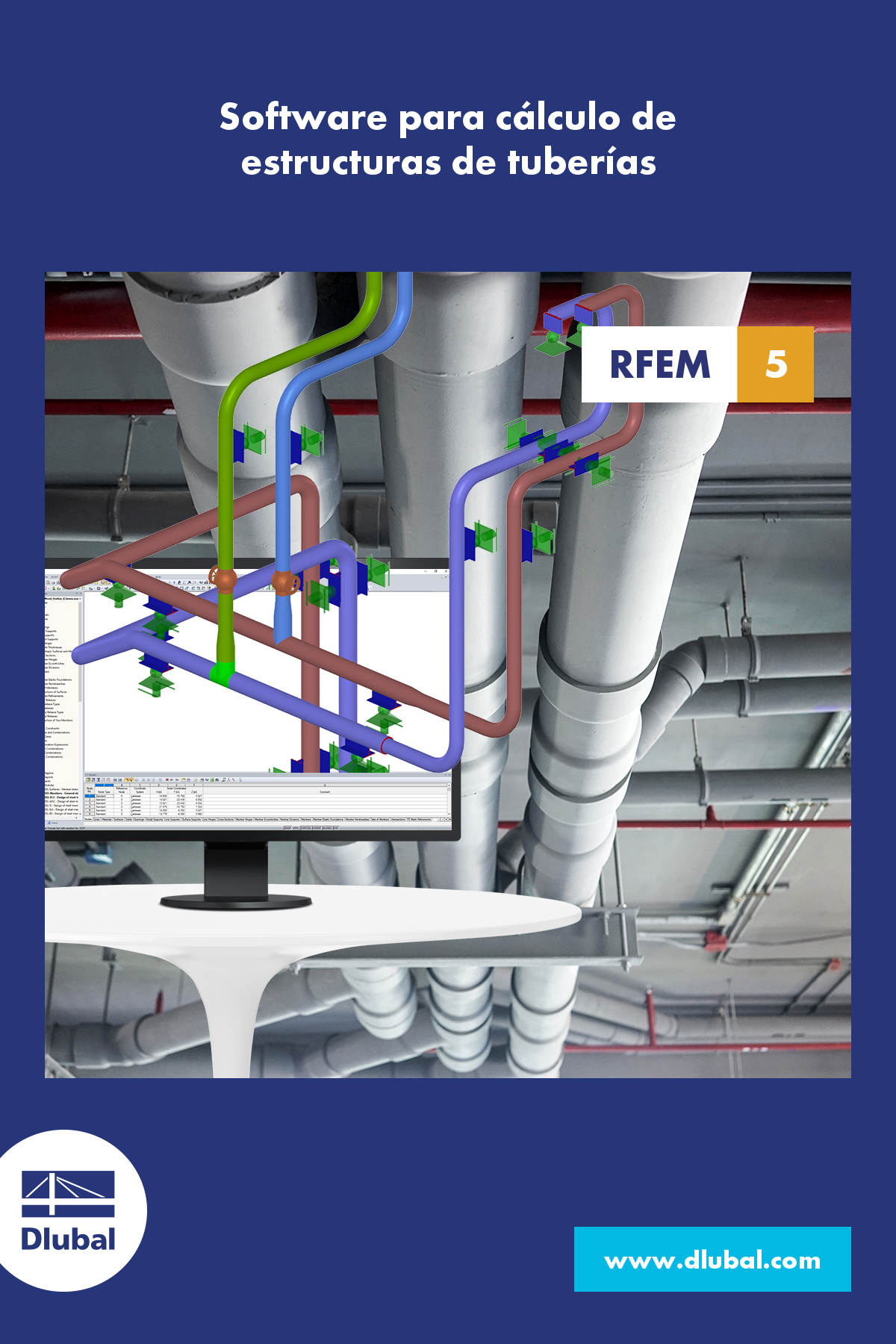 Software para cálculo de \n estructuras de tuberías