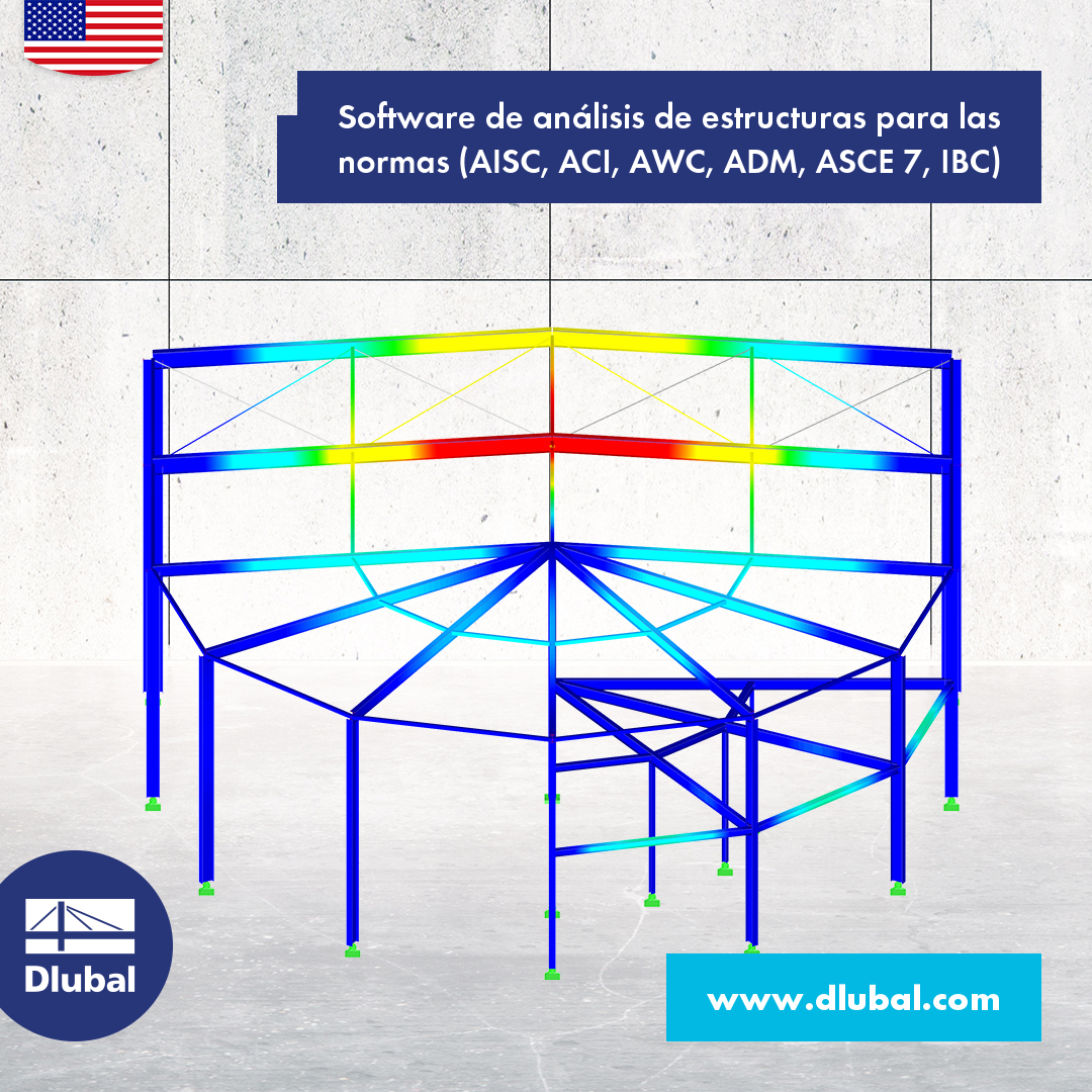 Software de análisis de estructuras para las \n normas (AISC, ACI, AWC, ADM, ASCE 7, IBC)