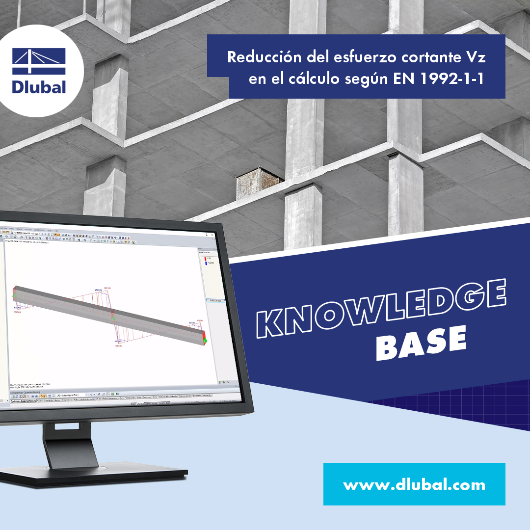Reducción del esfuerzo cortante Vz \n en el cálculo según EN 1992-1-1