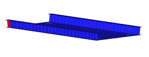 Modelo del puente en 3D en RFEM (© Schröder + Raue)