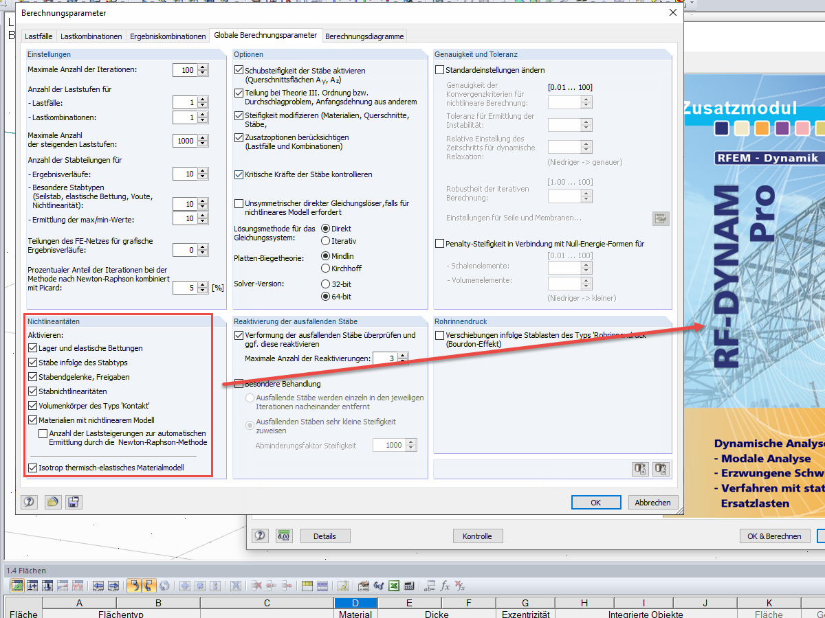 Uso de no linealidades en RF-/DYNAM Pro