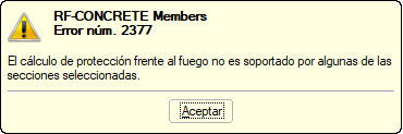 Error núm. 2377 - No se puede realizar el cálculo de la resistencia al fuego